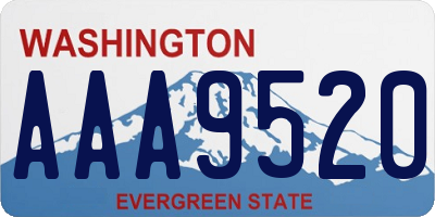 WA license plate AAA9520