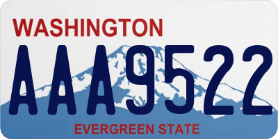WA license plate AAA9522