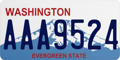 WA license plate AAA9524