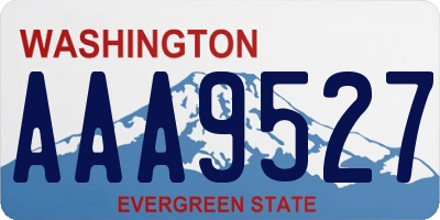 WA license plate AAA9527