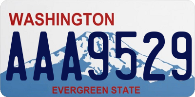 WA license plate AAA9529