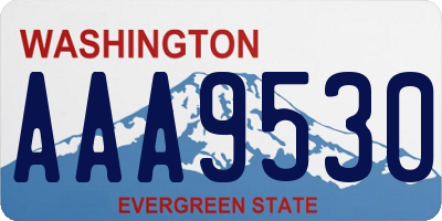 WA license plate AAA9530