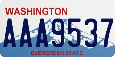 WA license plate AAA9537