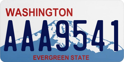 WA license plate AAA9541
