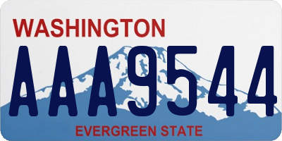 WA license plate AAA9544