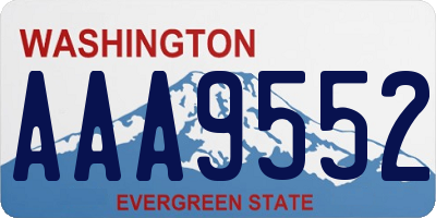 WA license plate AAA9552