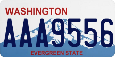 WA license plate AAA9556