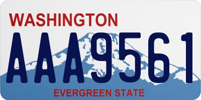 WA license plate AAA9561