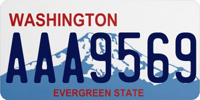 WA license plate AAA9569