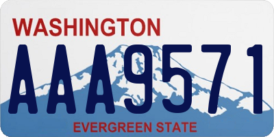 WA license plate AAA9571