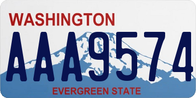 WA license plate AAA9574