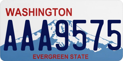 WA license plate AAA9575