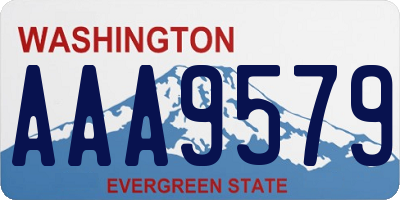 WA license plate AAA9579