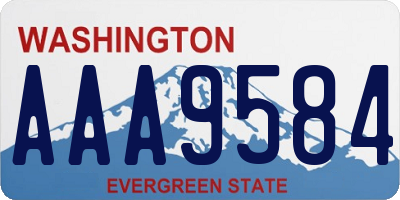 WA license plate AAA9584