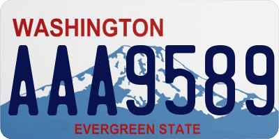 WA license plate AAA9589