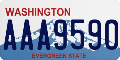 WA license plate AAA9590
