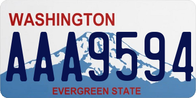WA license plate AAA9594