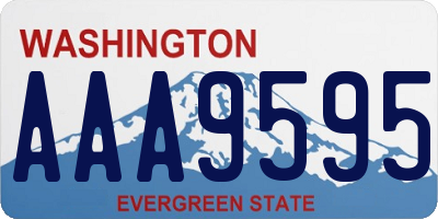 WA license plate AAA9595