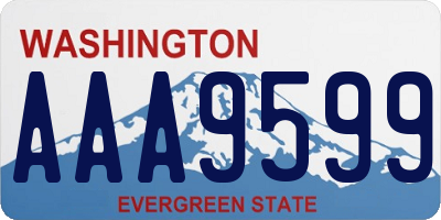 WA license plate AAA9599
