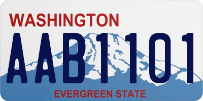 WA license plate AAB1101