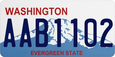 WA license plate AAB1102