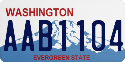 WA license plate AAB1104