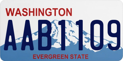 WA license plate AAB1109