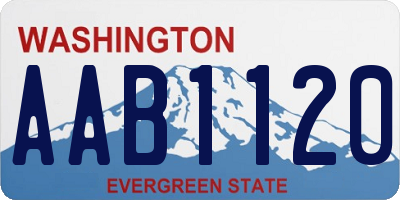 WA license plate AAB1120