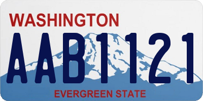 WA license plate AAB1121