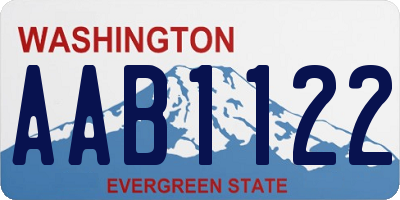 WA license plate AAB1122