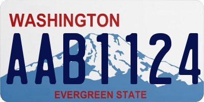 WA license plate AAB1124
