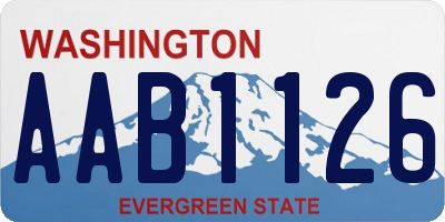 WA license plate AAB1126