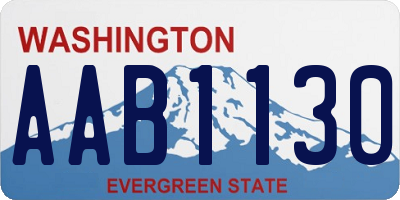 WA license plate AAB1130