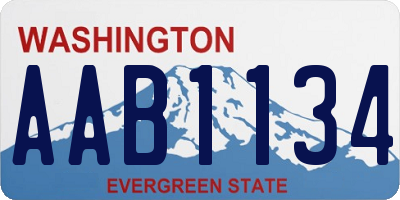 WA license plate AAB1134