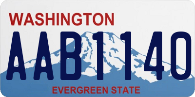 WA license plate AAB1140