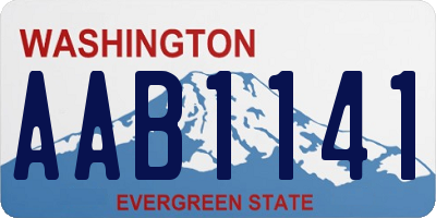 WA license plate AAB1141