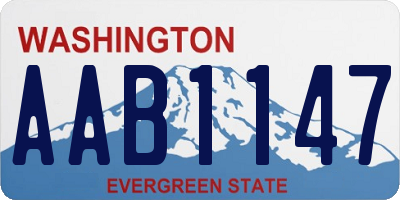 WA license plate AAB1147