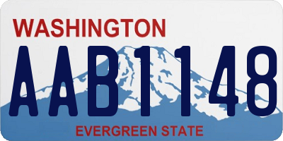 WA license plate AAB1148