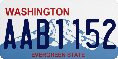 WA license plate AAB1152