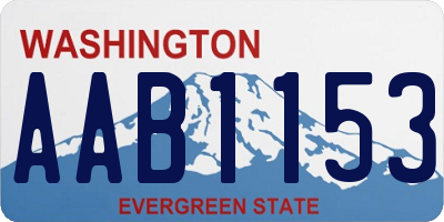 WA license plate AAB1153