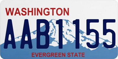WA license plate AAB1155