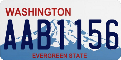 WA license plate AAB1156
