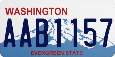 WA license plate AAB1157