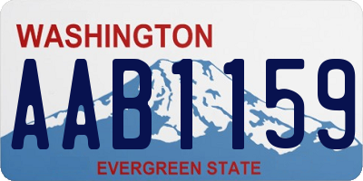 WA license plate AAB1159