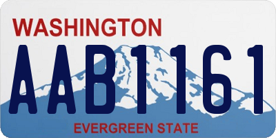 WA license plate AAB1161