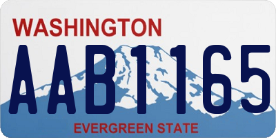 WA license plate AAB1165