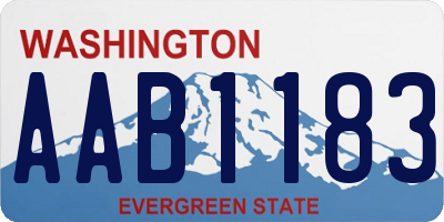 WA license plate AAB1183