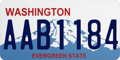 WA license plate AAB1184