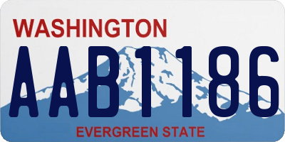 WA license plate AAB1186