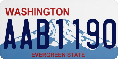 WA license plate AAB1190